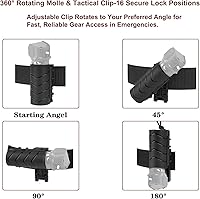 Vista 3 de Tactical Open Top OC/Mace Spray Holder, Molle Holster Quick Release MK4 Canister Pouch for Police, EMT, Security, Outdoor & Survival Use,Fits Duty