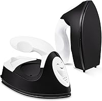 Vista 24 de Honoson - Plancha pequeña, térmica, portátil, práctica, con accesorios de base de carga, ideal para cuentas para planchar, parches, bricolaje, Blanco