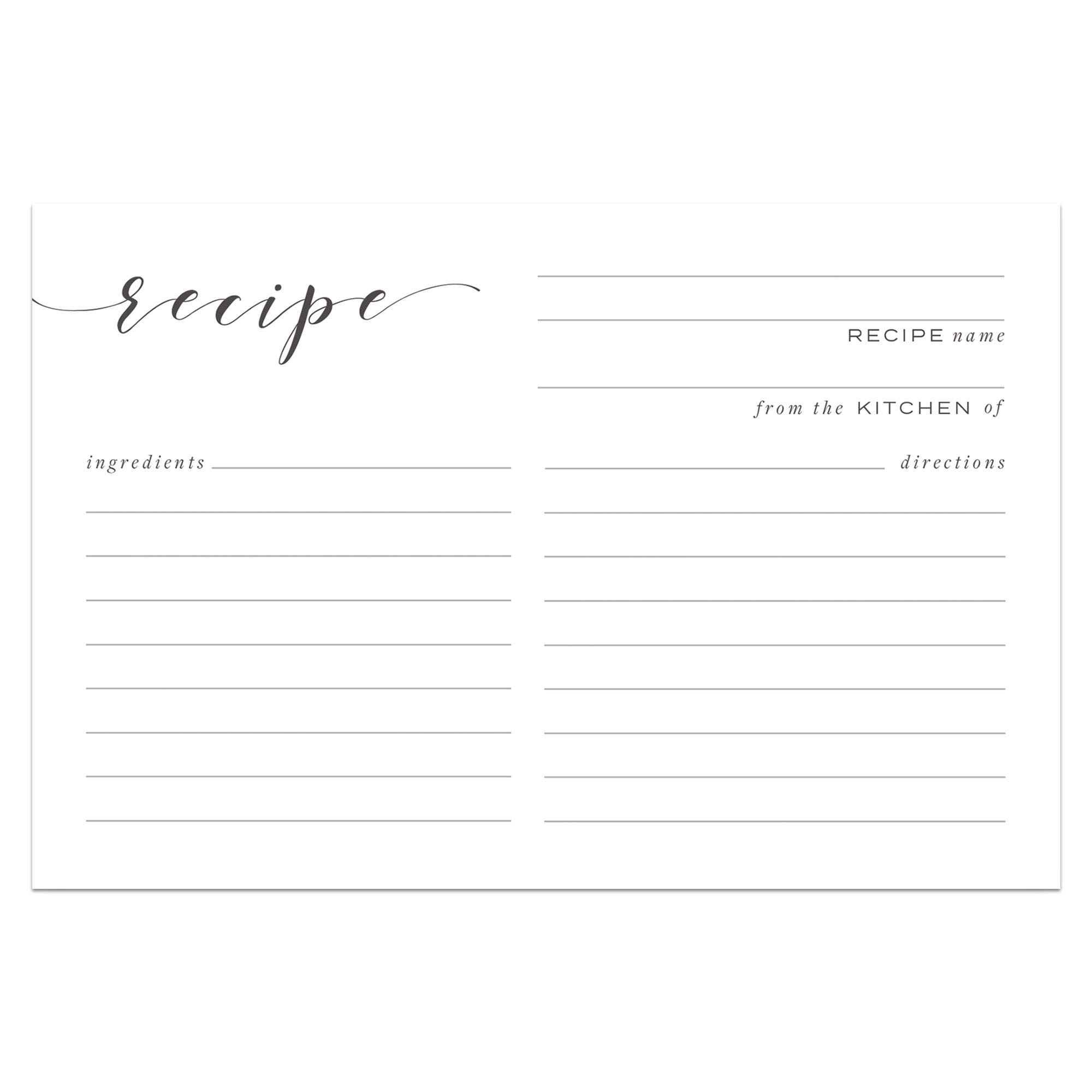 Carnet de recettes 10x15 cm 100 feuilles recto verso pour noter vos plats