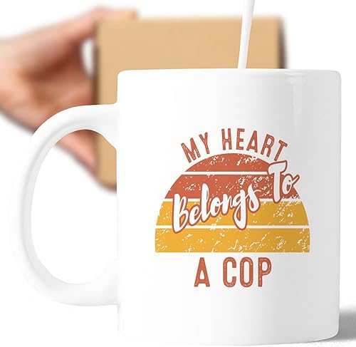 Gaymon Soul Coffee Mug Funny My Heart Belongs To a Cop Present for Birthday,anniversary,health Day 563205