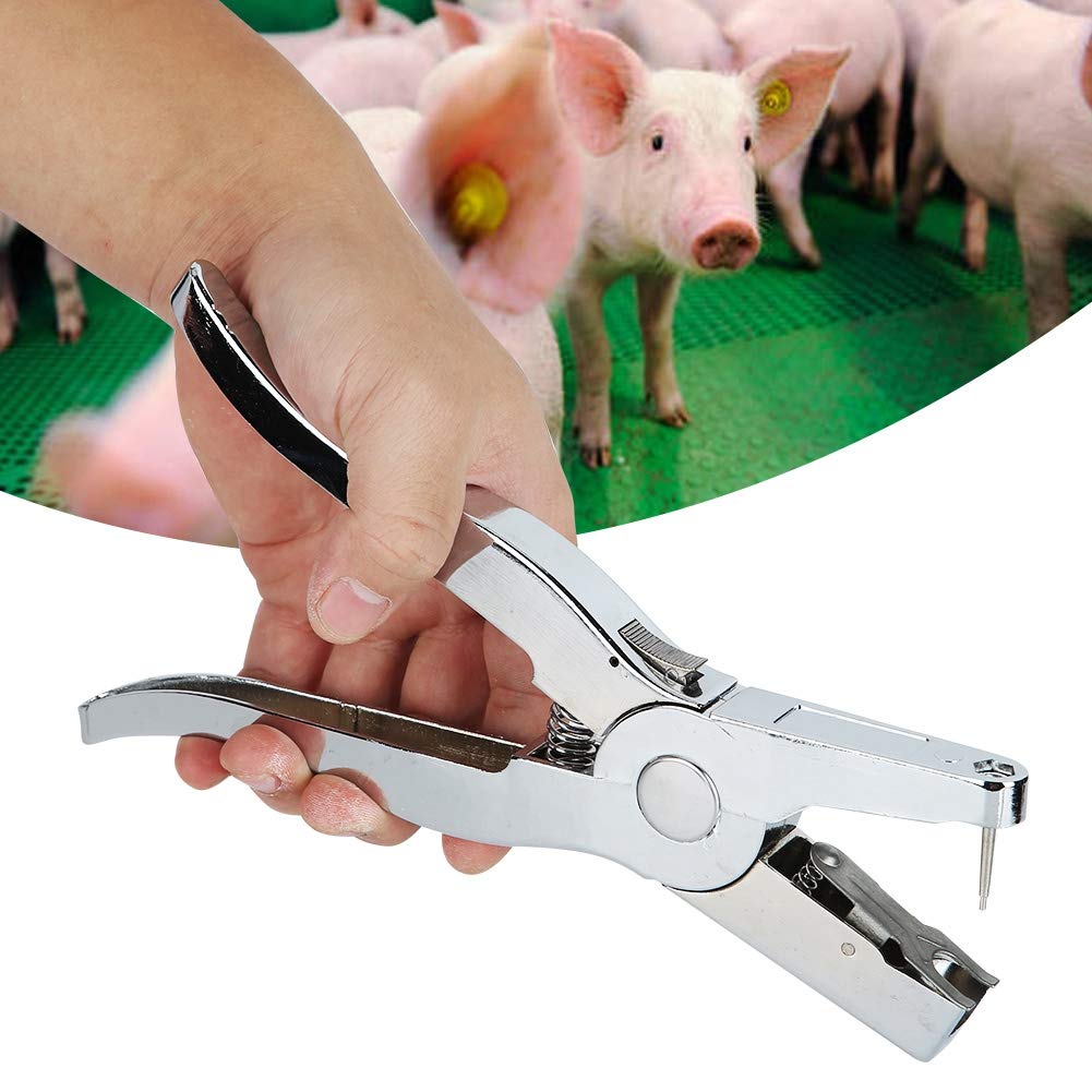 Pinze per Marchi Auricolari Animali da Allevamento Acciaio Inossidabile Completamente in Metallo per l'installazione di Marchi Auricolari di suini bovini Ovini