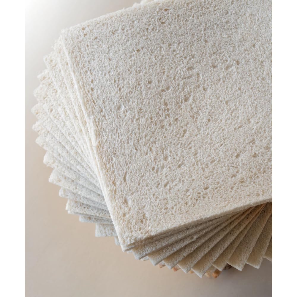 24-Slice Pan De Miga Blanco Crustless White Bread Fresh & Fluffy Sliced Bread for Sandwich, 24 Slices (10.7" x 10.7" each slice)