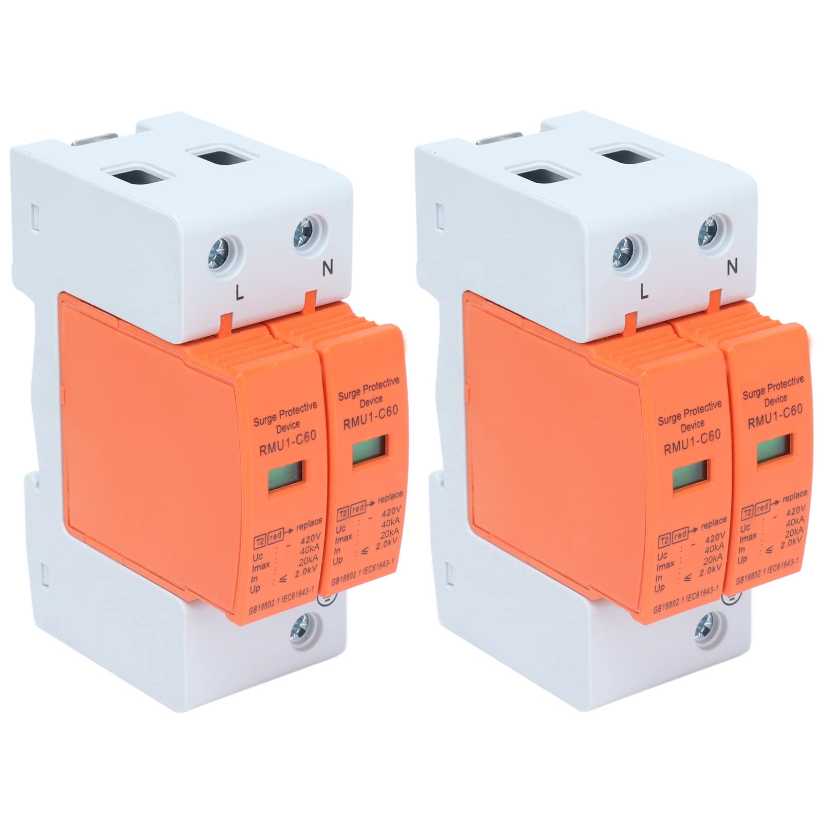 DEWIN Scaricatore di Sovratensione 2P 40kA 420V Dispositivo di Protezione Contro Le Sovratensioni