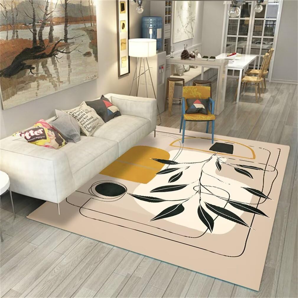 Tapis de canapé lavable anti-tache 100x200cm pour salon et couloir
