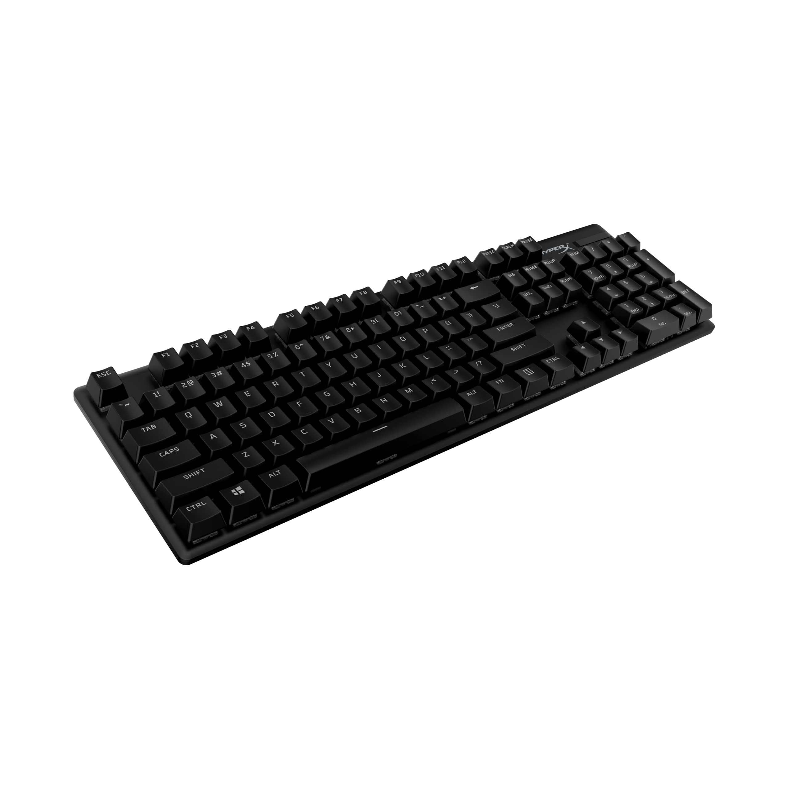 HyperX Teclas PBT, Conjunto completo de teclas, material PBT de doble disparo, diseño en inglés (EE. UU.), 104Teclas, Negro