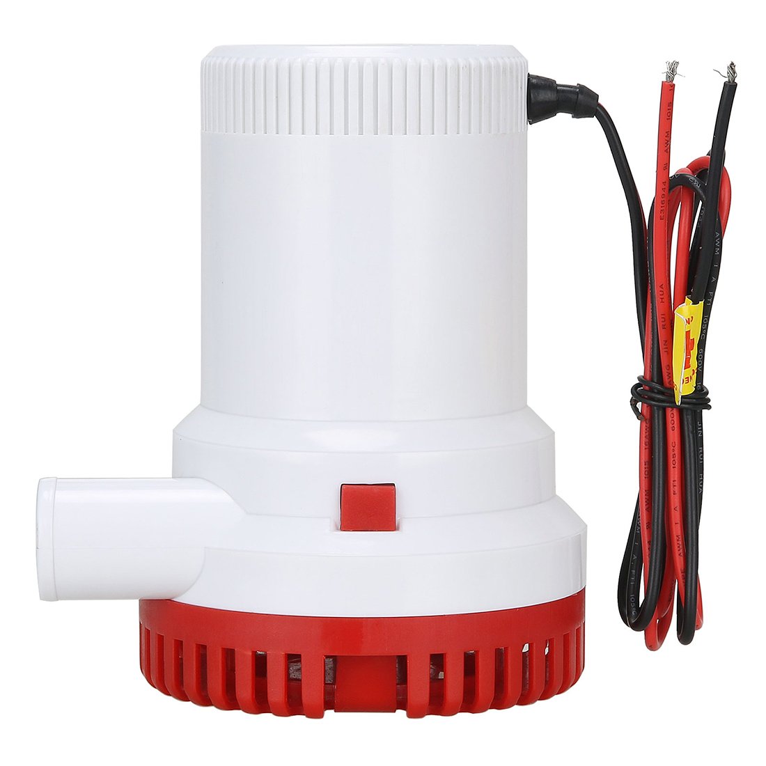 Pompa di sentina per acqua di mare, 2000 GPH, 12 V, per caravan, pesca, mare, rosso