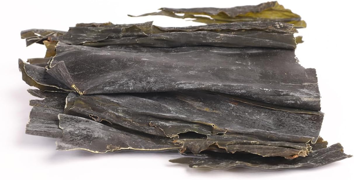 VITAMINSEA Kombu Dried Sugar Kelp Seaweed | Wild North Atlantic Seaweed for Snacking, Seasoning, Soups & Salads | Rich in Vitamins, Minerals & Antioxidants Good for Thyroid Support | Whole Leaf (8 OZ)