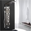 Shower Panel, 12 Choice Black Shower Column Faucet Bath Faucet Temperature Digital Display LED Shower Panel Body Massage System JetsDark Gray D