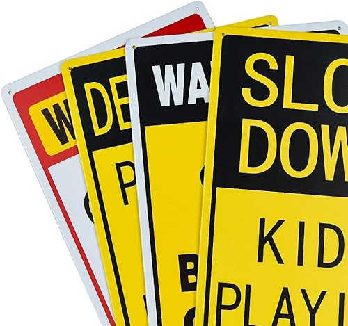 Miniatura 3 de -Paquete de 2 letreros de advertencia industriales con texto en inglés Please Be a Good Neighbor Clean up After Your Dog, letrero decorativo de