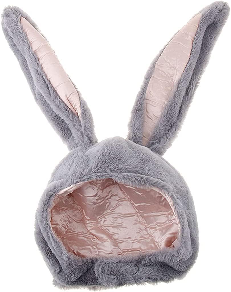 最大65 Offクーポン うさぎ 帽子 耳が動く ウサギ ぼうし バニーハット キャップ コスプレ被り物 コスチューム用小物 全３色 グレー Www Otisoat Com