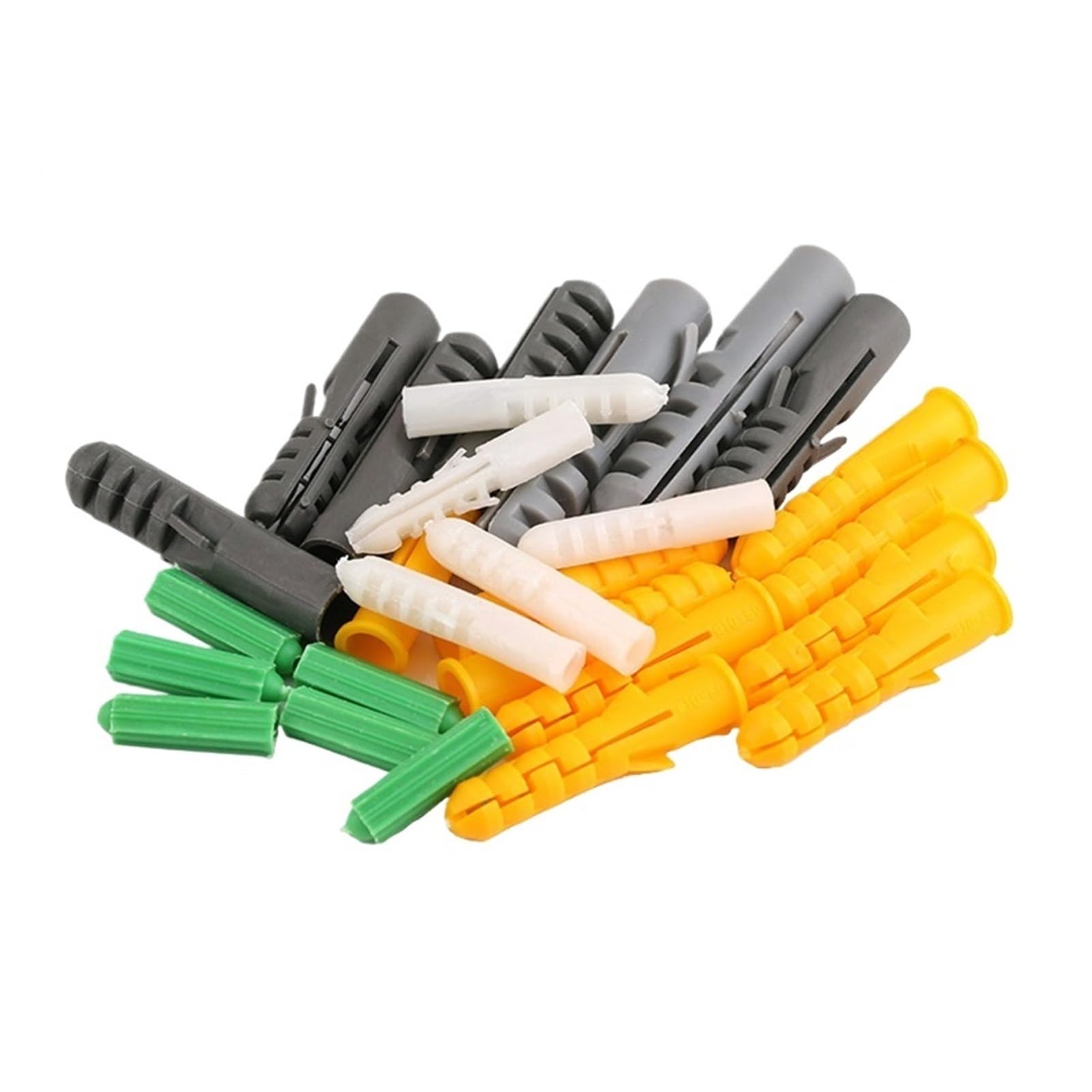Tornillos de expansión de plástico Anclajes de Expansión Plástico M4-M14 Multicolor 100-200 Uds(White M8 X 40mm,200Pcs)