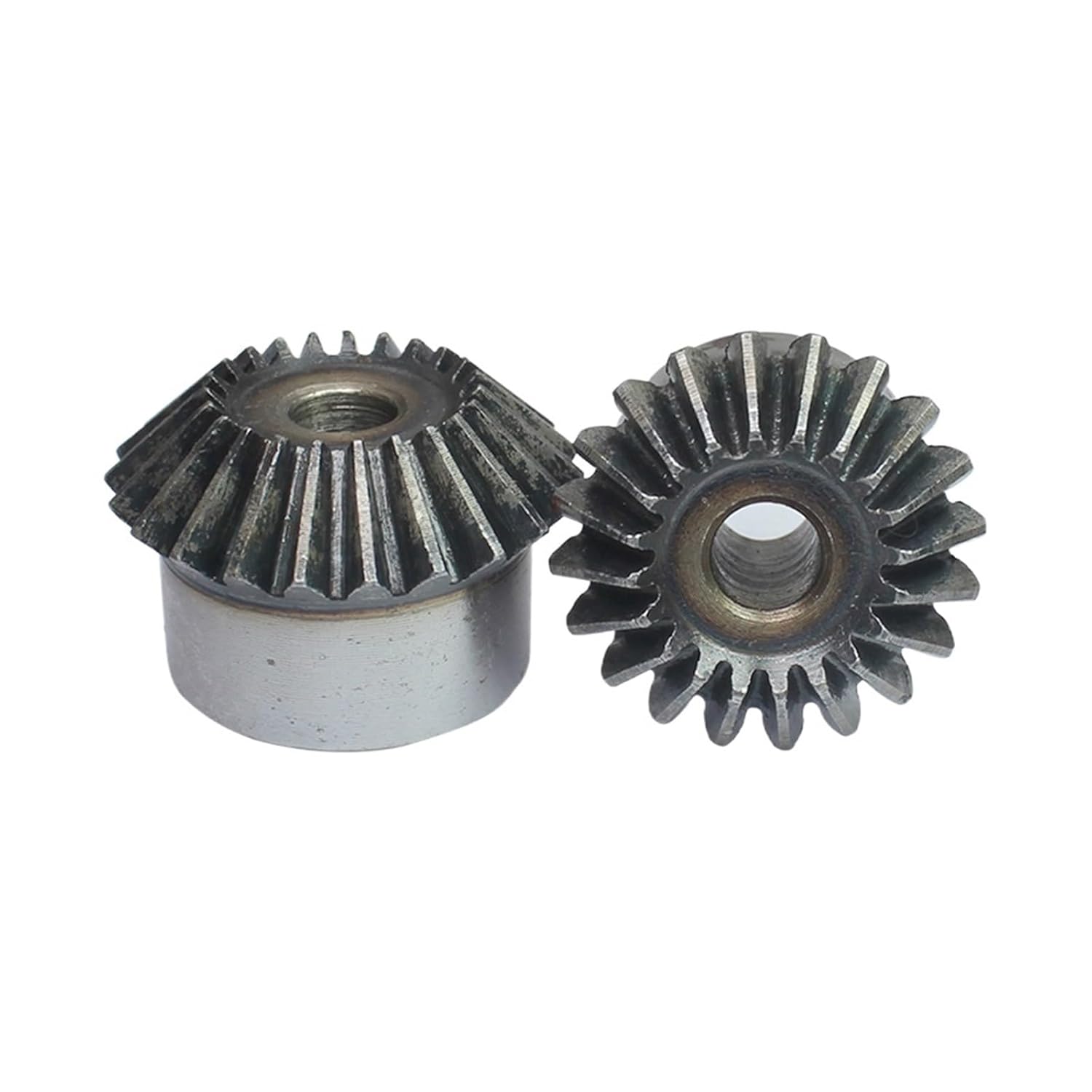Bevel Gear Pinion Hardware Mechanical 1PCS Bevel Gear No. 45 Steel Quenched 90 Degree Transmission 15-30 Teeth Straight Bevel Gear 1:1 Process Hole with Screw(5M20T Process Hole)