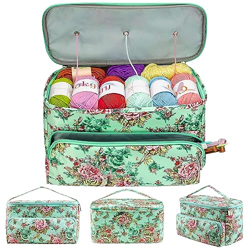 JOZEA Strickbeutel, Aufbewahrungstasche für Wolle, Tasche für...