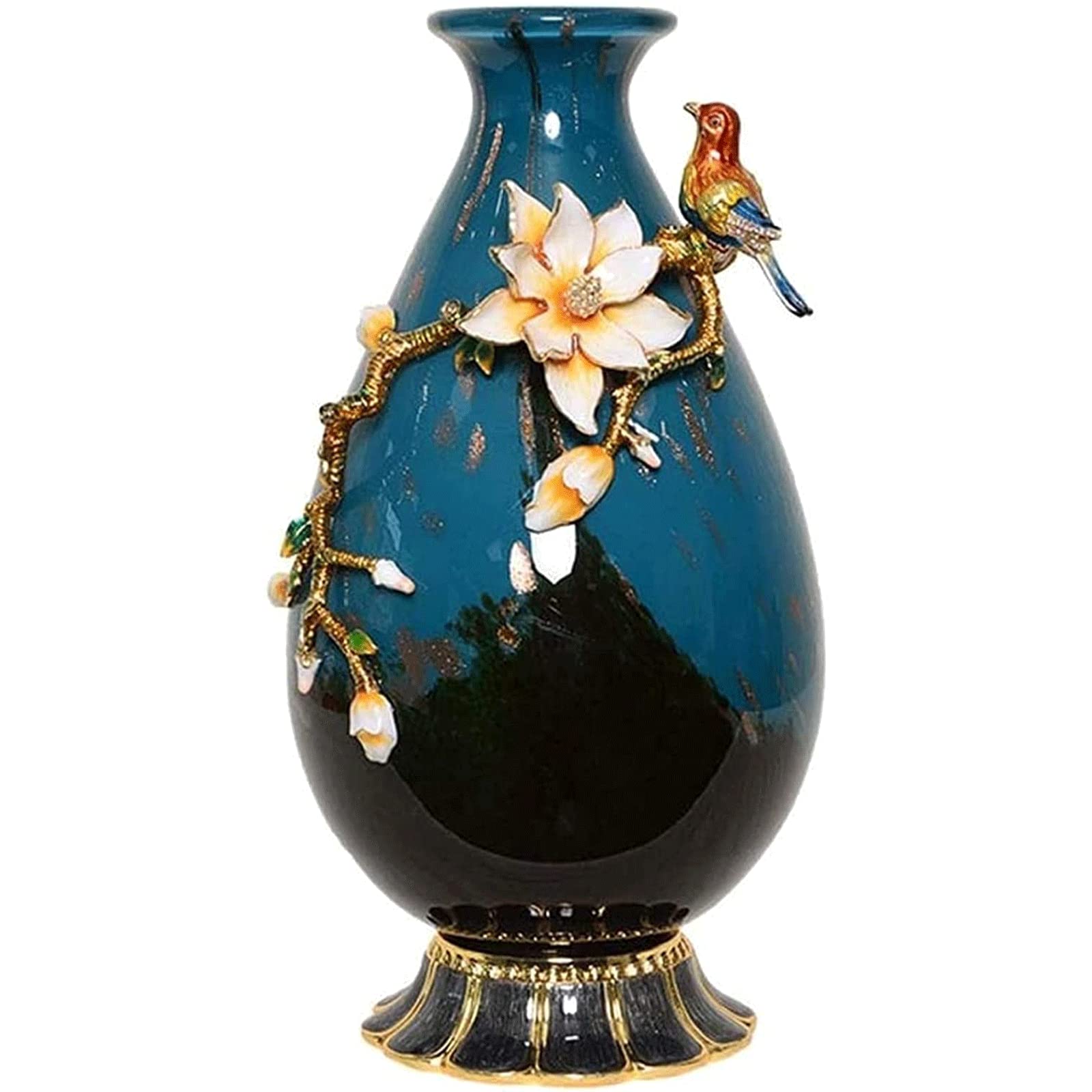 Ngdfgr As Known Fashion Carved Vase Three-Dimensional Flowers High Temperature Firing Lasting Beauty The Vase The Texture Is Clear And Three-Dimensional Decoration (B),B