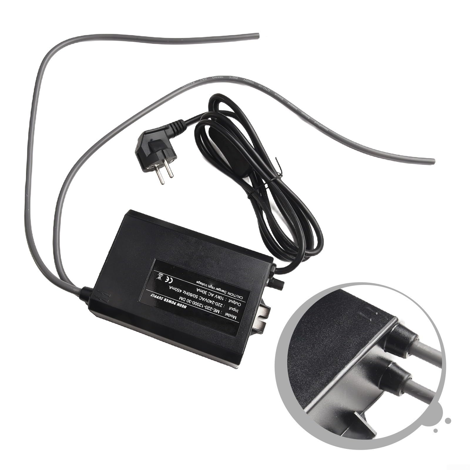 KiraKira 10KV 30mA Neon Lamp Power Supply, Dimmable High Voltage Ballast Dew and Cold Electrode Lights, Overpressure Protected