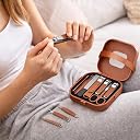 Stainless Steel Manicure Pedicure Set with Travel Case Nail Care Tools for Hands Feet gallery image