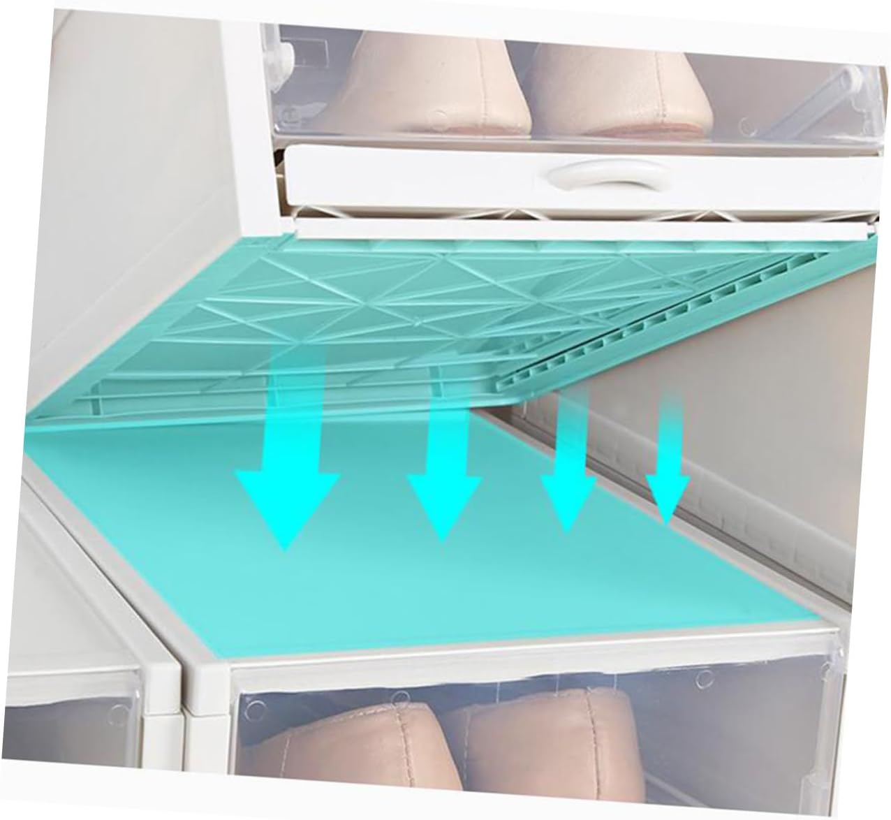 3pcs Organizer Bins Plastic Shoebox Drawer Shoe Storage Box Closet Organizers Storage for Women's Shoes