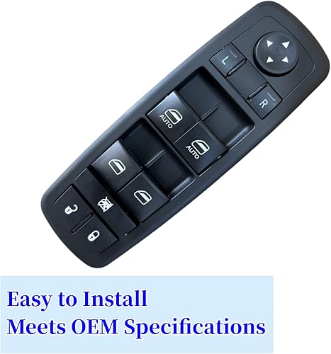Miniatura 3 de Interruptor maestro de elevalunas eléctrico compatible con Jeep Grand Cherokee 2011 2012 2013 Dodge Durango 2011-2013 Reemplazar OEM # 68030823AE