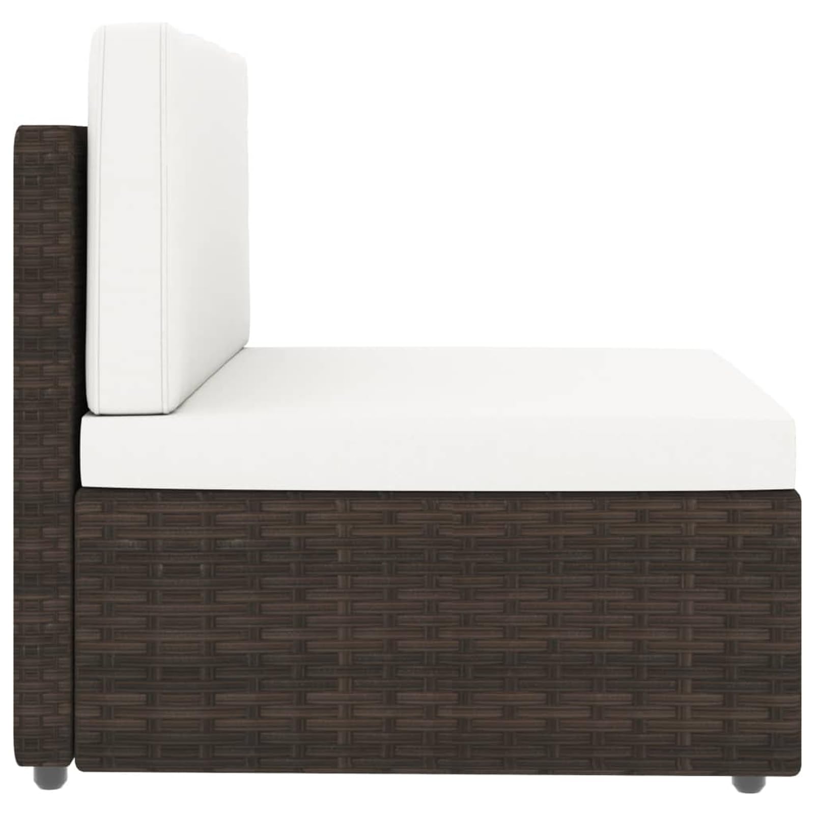 Gecheer Set Divani Modulari da Giardino per Esterno 2 Posti in Polyrattan Marrone,Divano 2 Posti da Giardino Esterno,Salotto da Giardino,da Esterno,Divano Modulare,Divano in Polyrattan