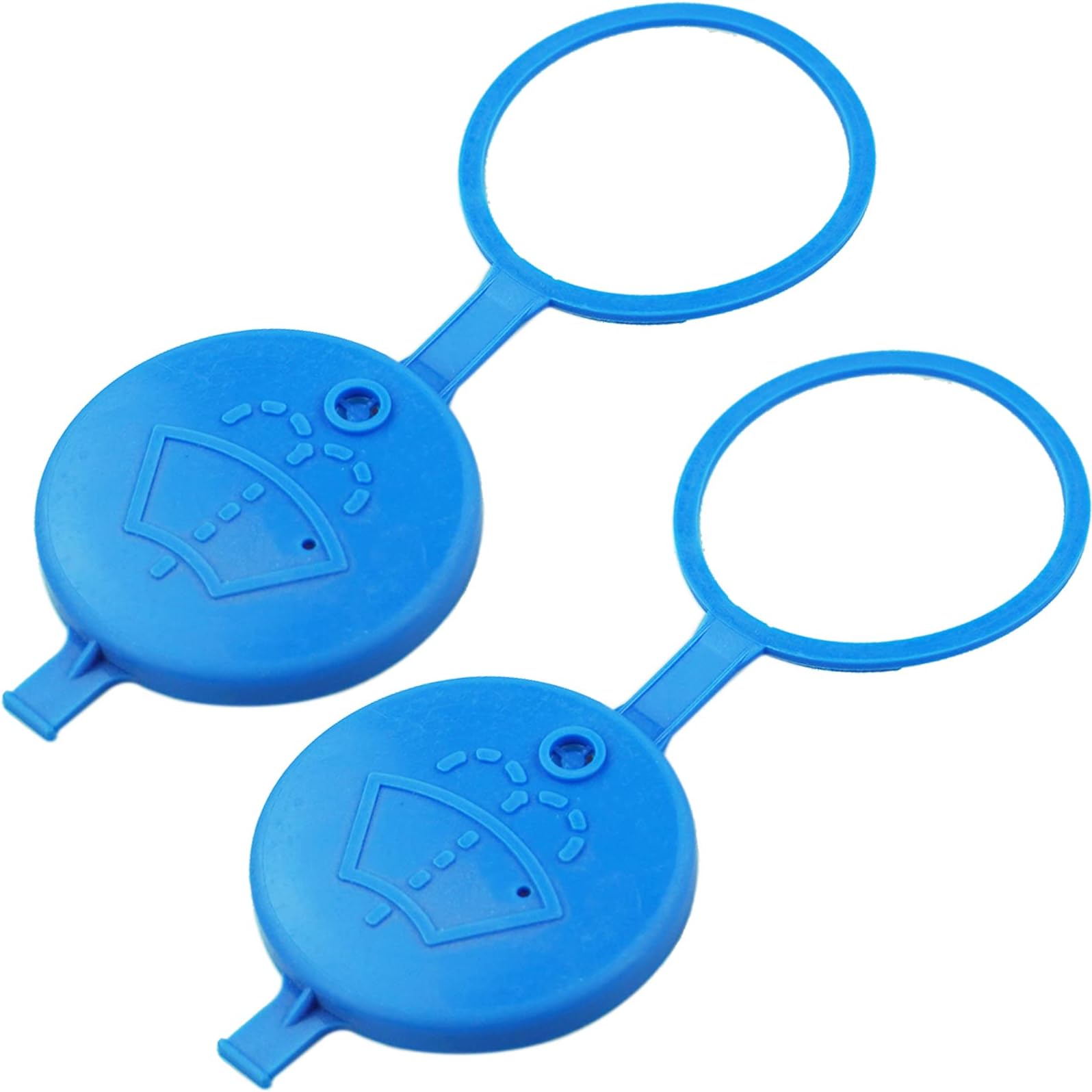 Plastic Replacement Car Washer Bottle Cap 2 Pack 53mm Automobile Washer Wiper Cleaning Fluid Bottle Cover
