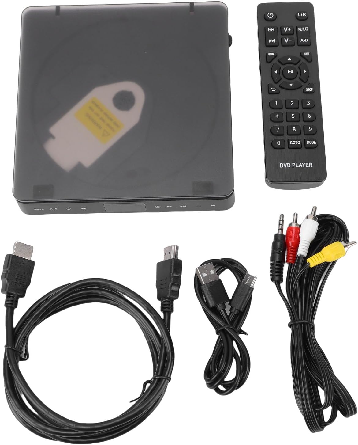 BAFOVY DVD Player, Full HD 1080P Up Conversion with Quick Loading and Multi Function, All Region Playback for TV Projector Display