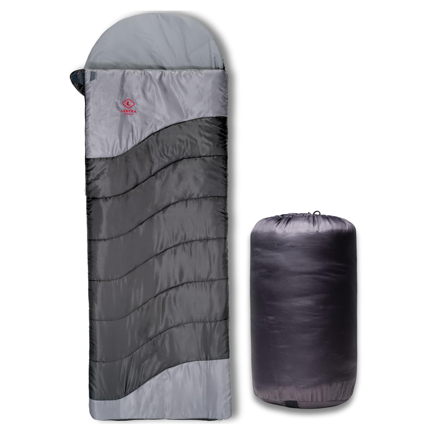 Lestra Sport - Pavin - Sac de Couchage Couverture Trek et Randonnée - T° Limit Confort 04 °C - Confortable & Robuste - Adulte - 180 + 30 x75 cm - 1,2 kg