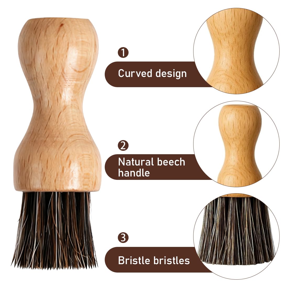 Cepillo de vajilla y Verduras de Madera, 2 piezas, cepillo para setas, para Limpiar Hongos y Verduras, Cepillo Natural, para Limpiar fregaderos de Metal Fundido, baño, para platos, ollas