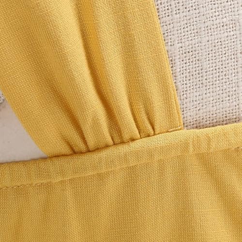 Robe d'été à larges bretelles et boutons design fluide coupe ample décontractée - 4