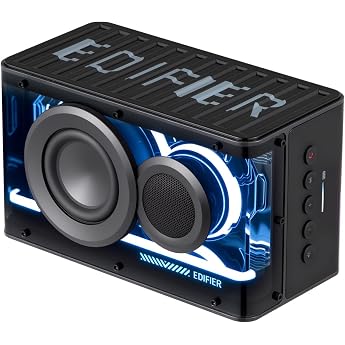 Edifier QD25 Compact Wireless Speaker Portable Speaker Bluetooth 6.0 25W Output 15 Hours Continuous Playback Stereo Pairing Function Multi-Point Connection USB-C Connection Hi-Res RGB Light Equalizer