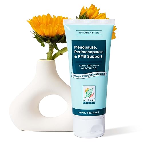 At Last Naturals Wild Yam Gel Extra Strength Alivio de la menopausia, apoyo para la perimenopausia y alivio del síndrome premenstrual, puede ayudar