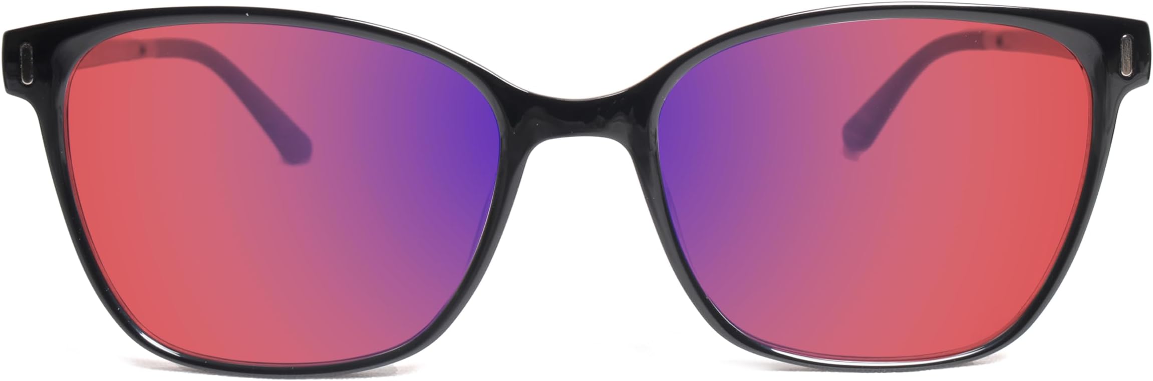 Clarte Jet Black FL-41 Glasses – Advanced Migraine Relief & Light Sensitivity Eyewear, Blue Light Filter, Rose Tint Glasses, Comfort Fit, Unisex, UV Protection