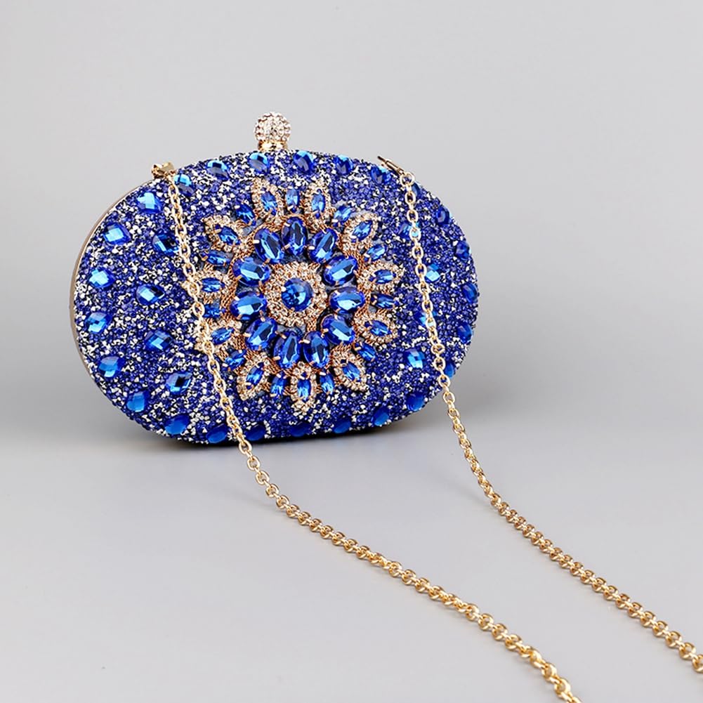 Bunt Strass Abendtasche Glitzer Kristall Handtasche Diamant Clutch Abendtasche Mit Abnehmbarer Griff Schulterkette Elegant Kettentasche Umhängetasche für Hochzeit Abschlussball Goldbunt