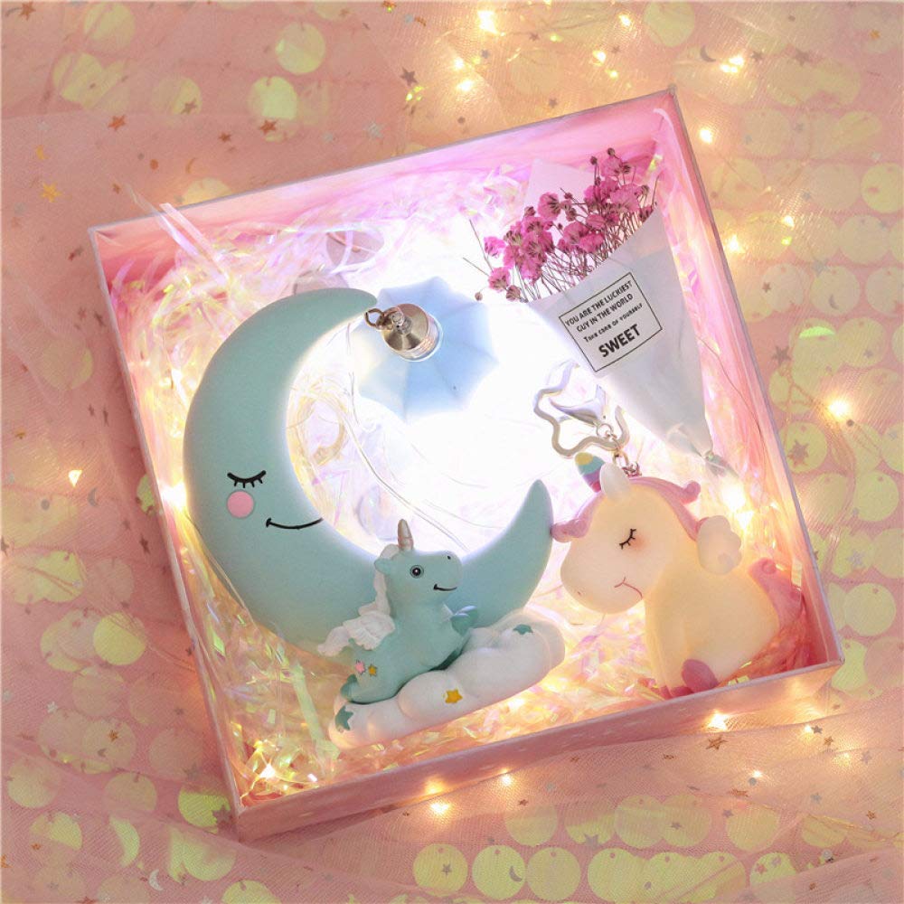 Licorne lune bleue cadeau collection couple petites figures
