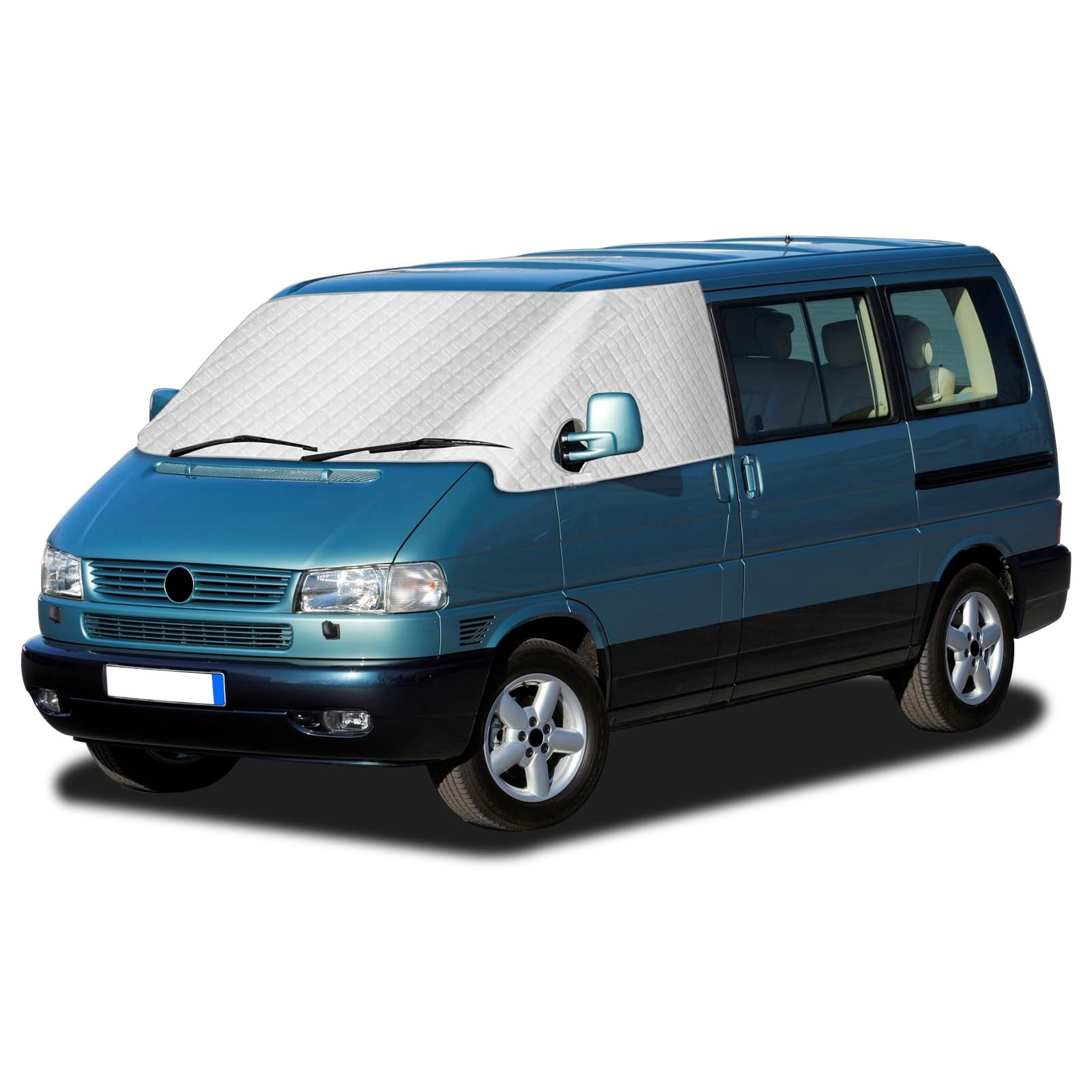 Copri Parabrezza Auto Inverno Compatibile con VW T4 1990-2004, Telo Auto Esterno Antigrandine Protezione da Foglie Gelo Neve Parasole per Finestrino Anteriore