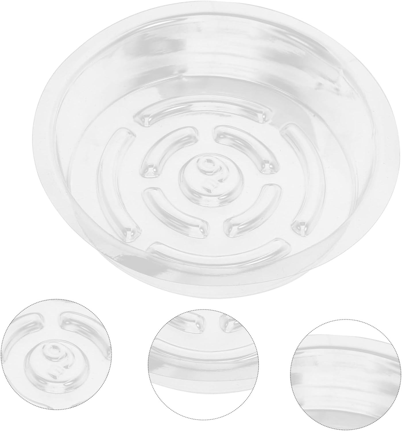 POPETPOP 90pcs Heavy Duty Plastic Plant Saucers Round Drip Trays for Indoor and Outdoor Use Prevent Water Leakage and Spillage for Flower Pots and