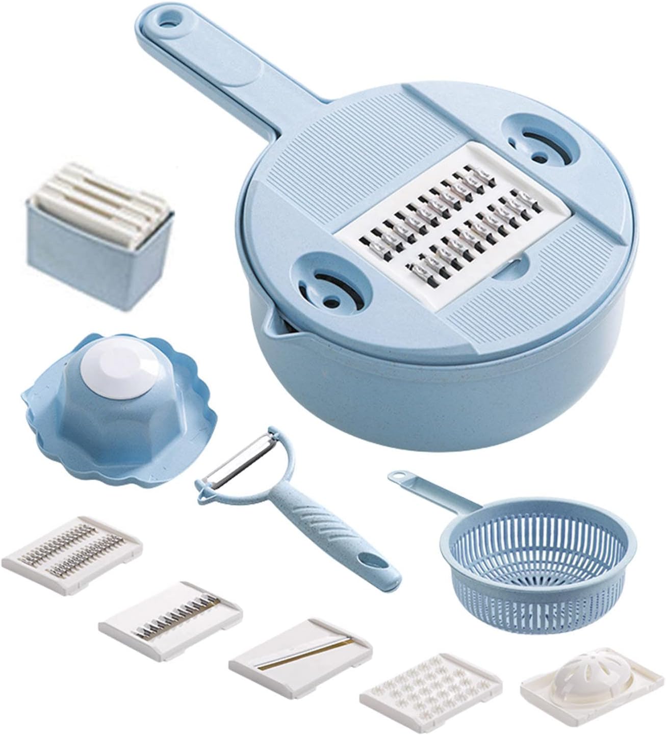 4er Set Gemüsereiben - 2x Blau + 2x Weiß Für Küche & Haushalt