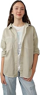 قميص جينز جو بمقاس كبير للنساء من اميريكان ايجل