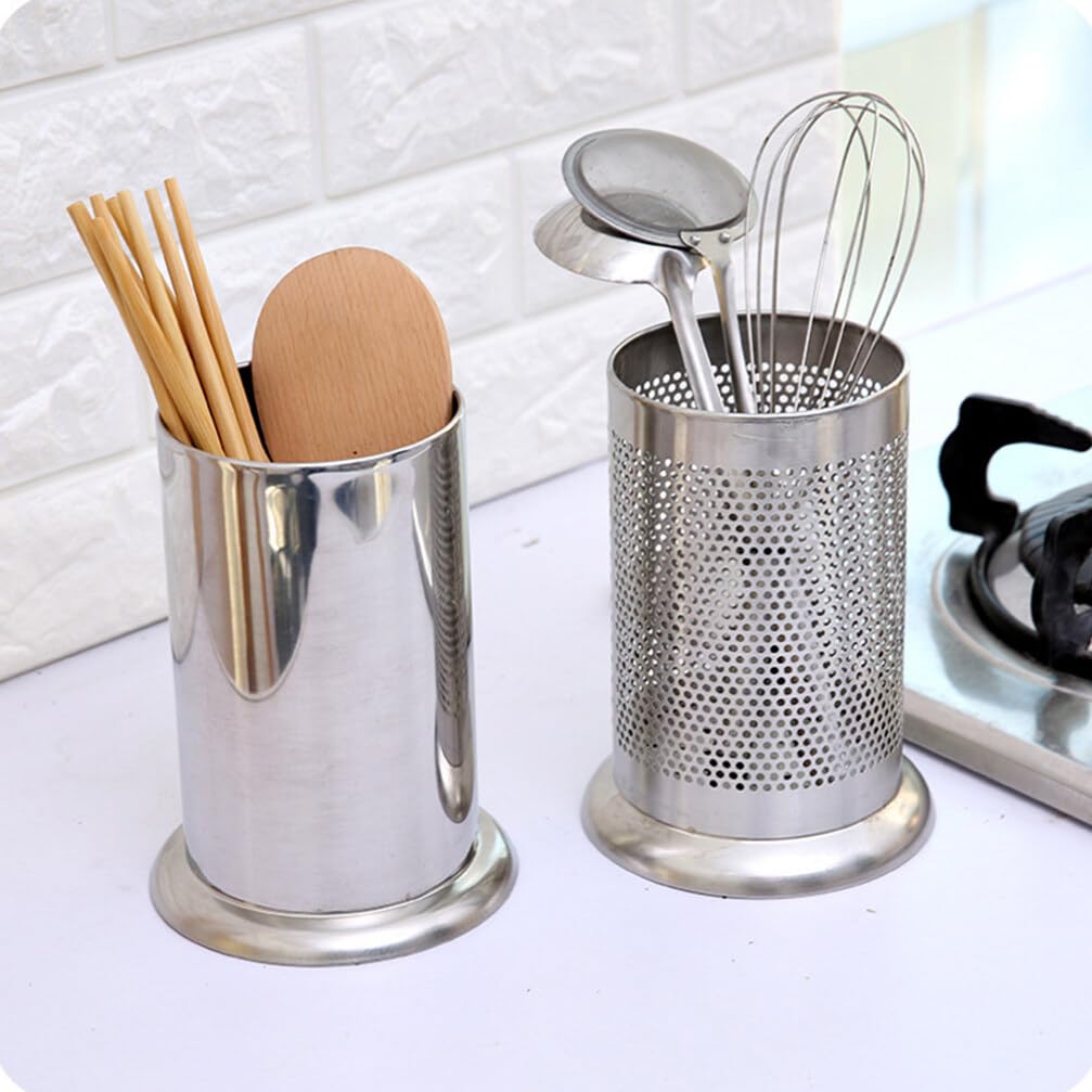 Cabilock Sturdy Silverware Chopstick Holder Small Holes Utensil Rack for Countertop