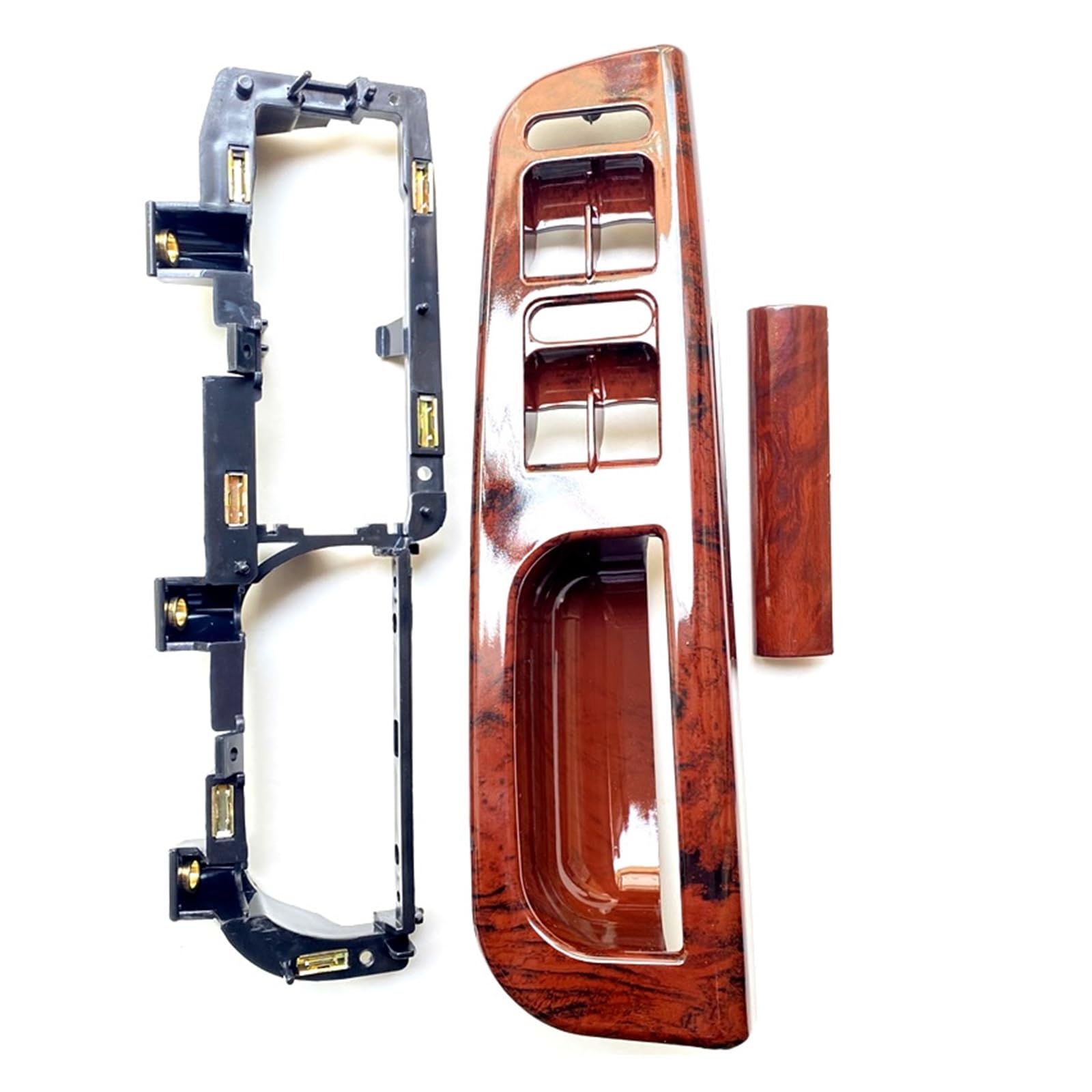 WIJHJET for VW for Passat B5 1998-2005 Mahogany Door Handle Switch Base 3B186717E 3B4867179B 3B0867180A 3B4867180B 3B4867372 Car Interior Door Handle(Front Left 3pcs)