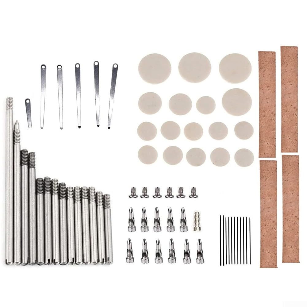 Kit de reparación de clarinete que incluye tornillos de repuesto y resortes para restauración de mecanismo de llave de clarinete Sib