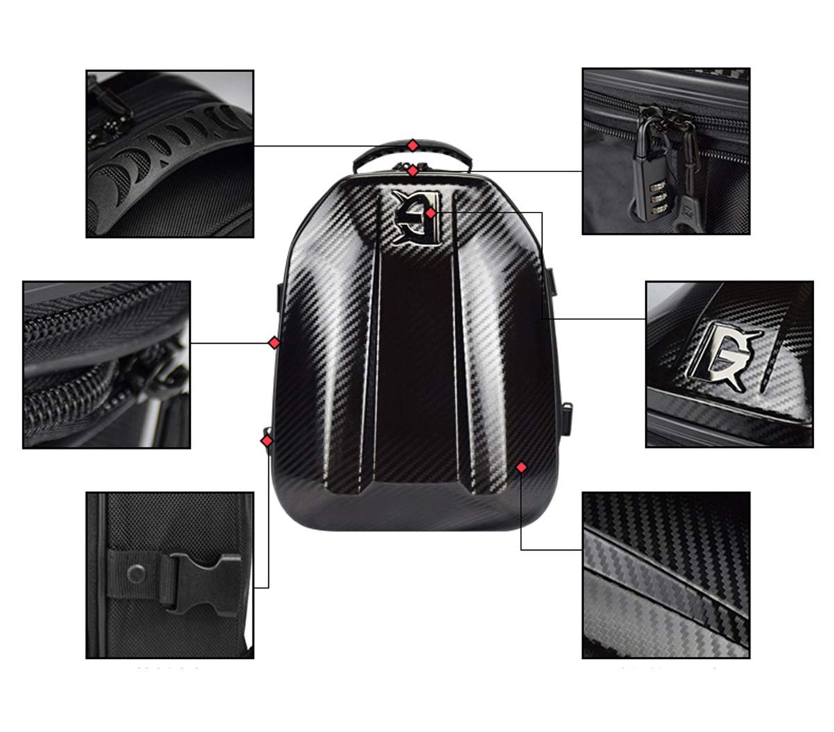 Amazon | バイク用 炭素繊維 拡張機能あり 防水 耐久性 シートバッグ