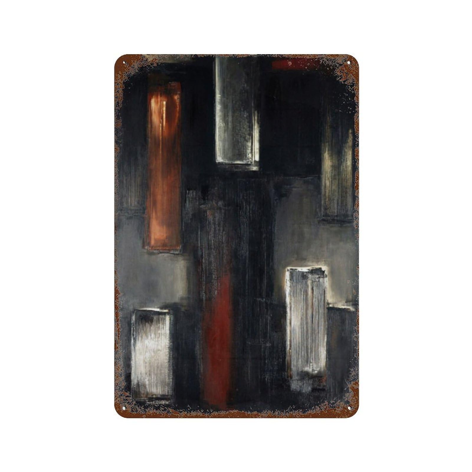 xiaoxiaoshen Soulages Abstract Modern Minimalist Decor Wall Decor Art Metal Tin Poster Modern Home Decor Art Home Bar Shop Decorations Vintage Sign 30x20cm