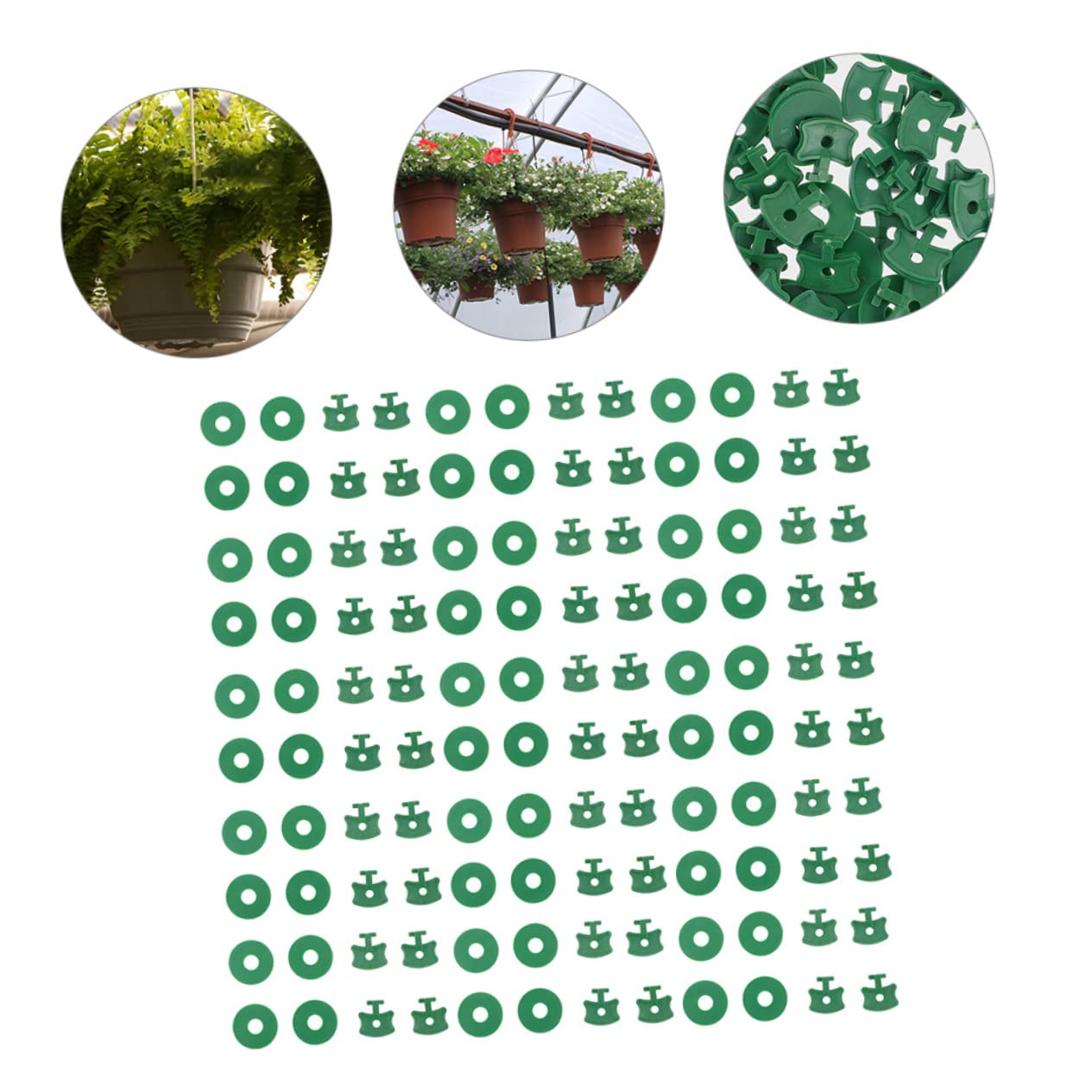 ifundom 200 Set Clip di Fissaggio per Serra Clip di Fissaggio per Piante Pianta Netto Coperture Riutilizzabile Rete Viti Clip in Serra Clip per Reti da Giardino Pp Verde