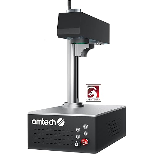 OMTech Autofocus 20W MOPA Fiber Laser Marking Machine with Lightburn, Fiber Laser Engraver for Metal Color Marking, 5.9" x 5.9" in Fiber Laser Cutter with EzCad 100,000 hr. Life Laser Etching Machine