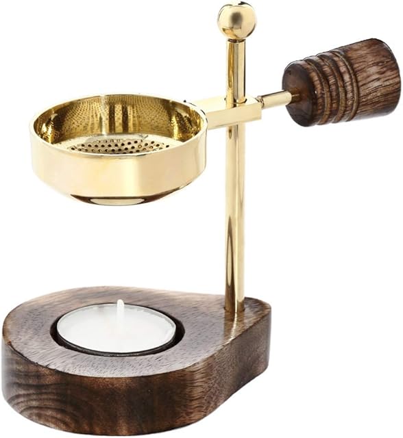 NKlaus Adjustable Incense Burner with Wooden Handle Incense Stand Incense Burner Esoteric 1525