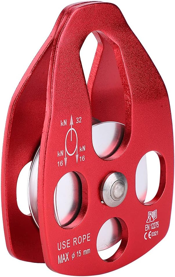 Side Plate Climbing Pulley, High Strength Pulley, Portable Aviation Aluminum Side for Hauling and Rigging