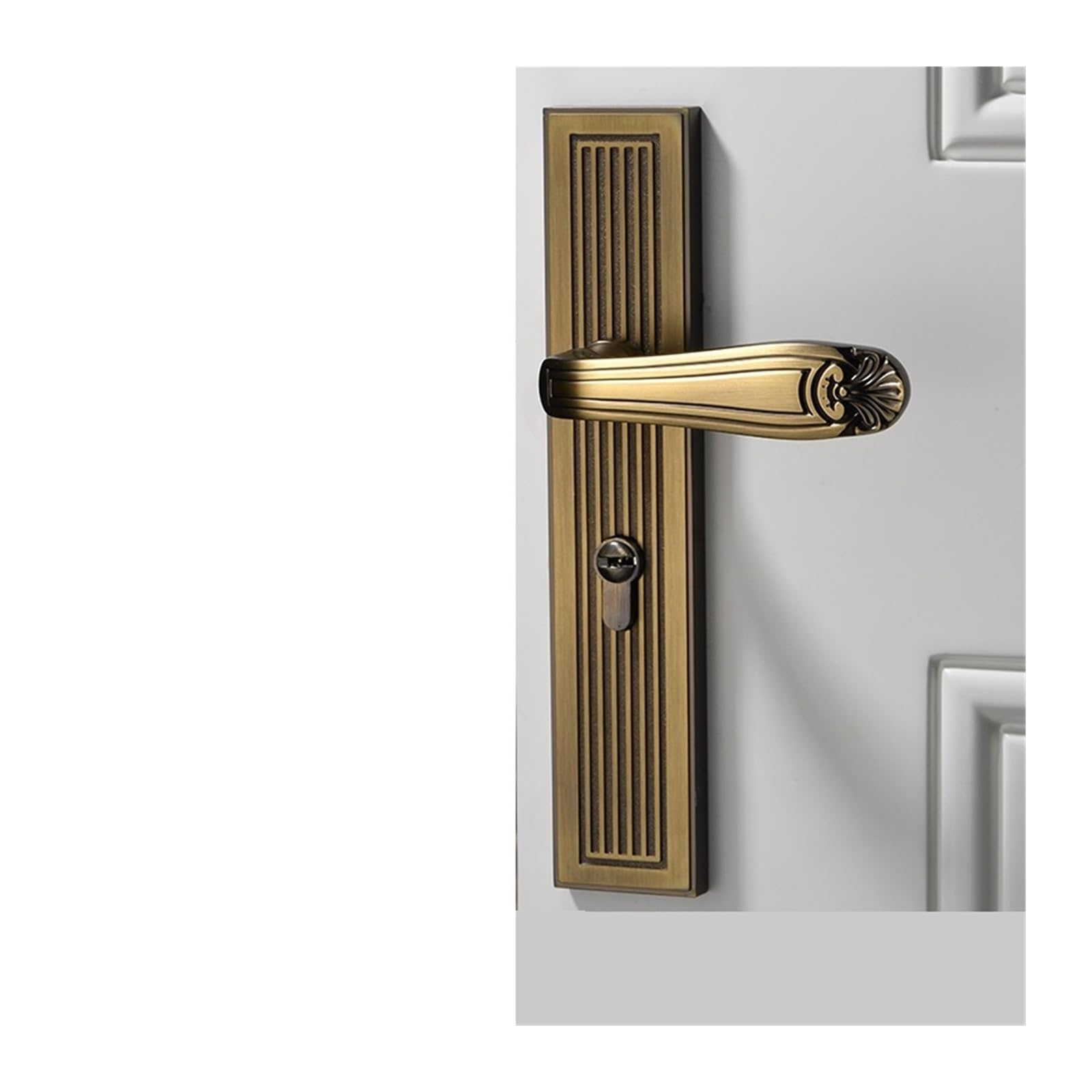 Serrure de porte chinoise en bronze jaune magnétique et silencieuse pour chambre