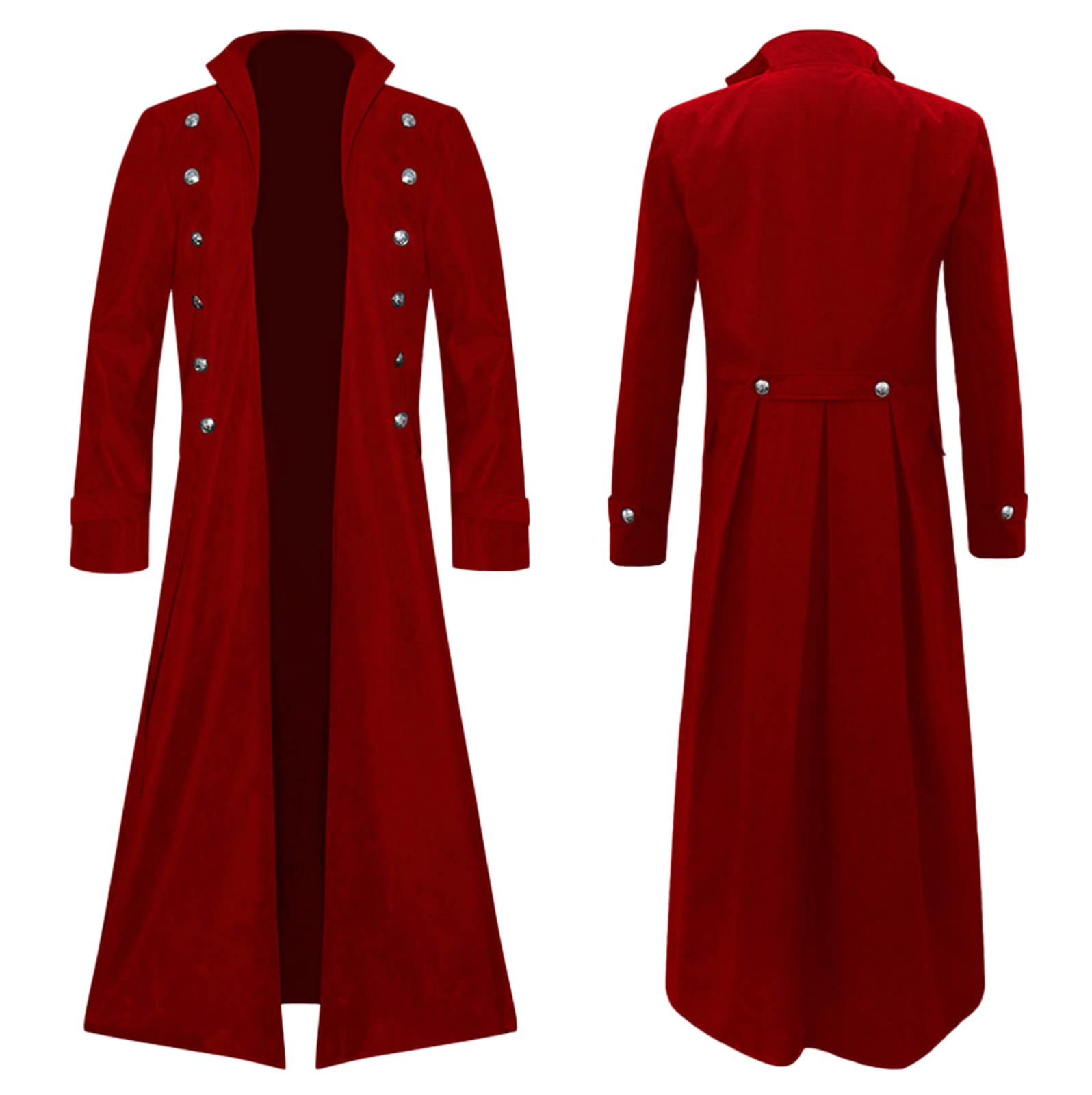 Steampunk Frack cappotto gotico medievale uniforme pirata vichingo cosplay carnevale formale smoking cappotto gotico smoking giacca vittoriana smoking
