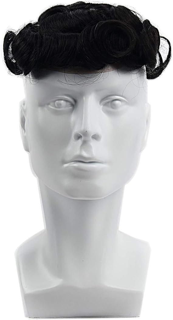 Amazon Co Jp Paruks 男性用ウィッグ メンズ ショート パーマ ヘアピース 部分かつら 人毛100 人工地肌付 医療用 通気性 トップカバー 手植え 17 5 23cm ファッション