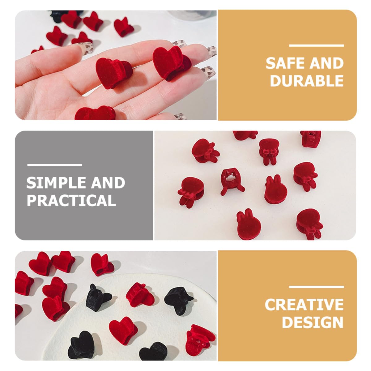 Angoily Pinces à Cheveux Mini 16 Pièces Petites Pinces Portables pour Femmes et Filles Adaptées à Différentes Morphologies